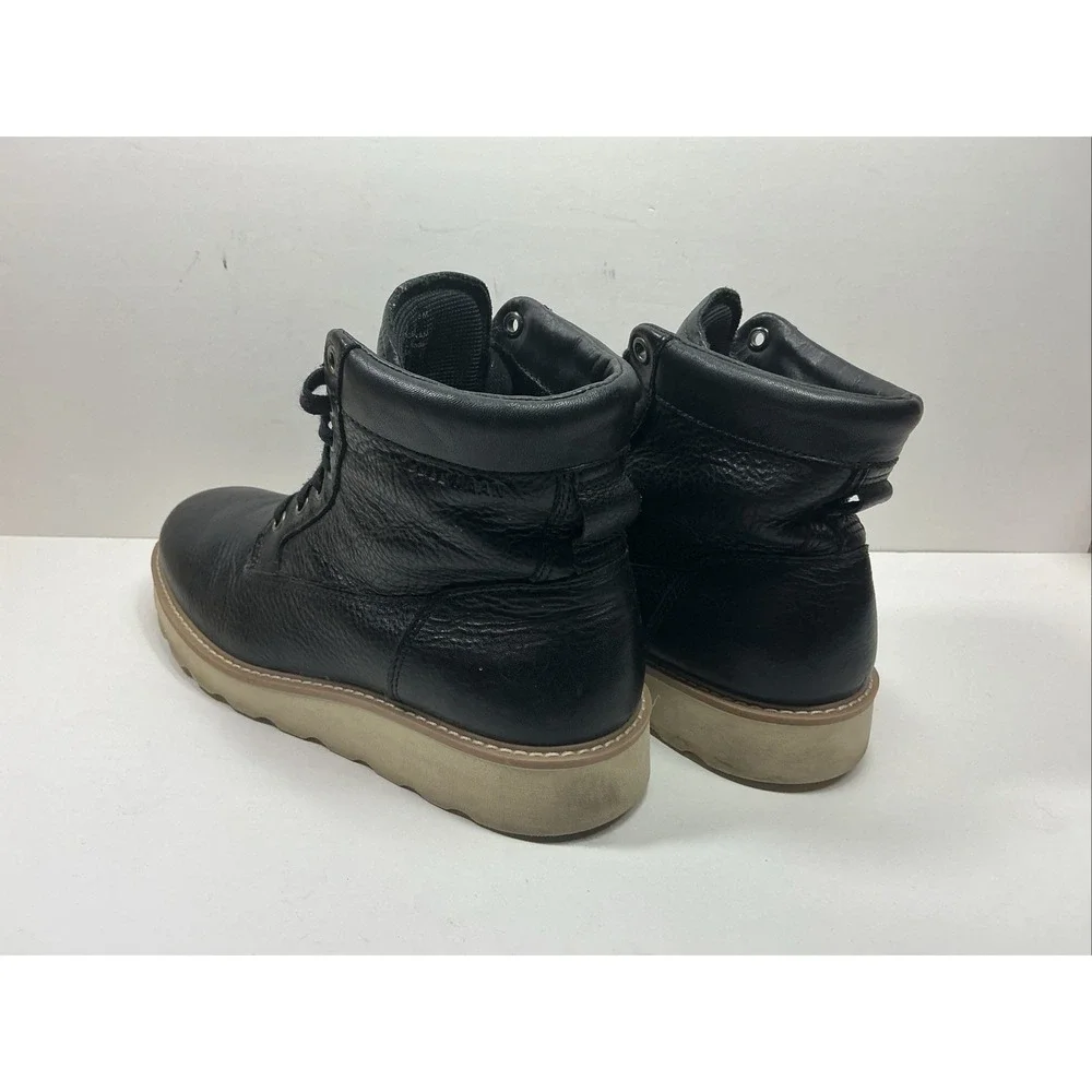 Cole Haan Nantucket Black Leather Boot Mens Sz 8 Grand OS Ankle No Insoles